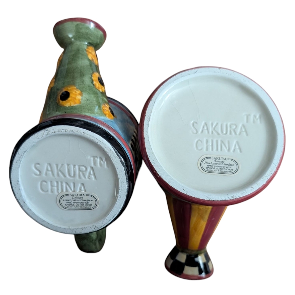 Debbie Mumm Sakura VINTAGE Ceramic Watering Cans - Picture 8 of 9
